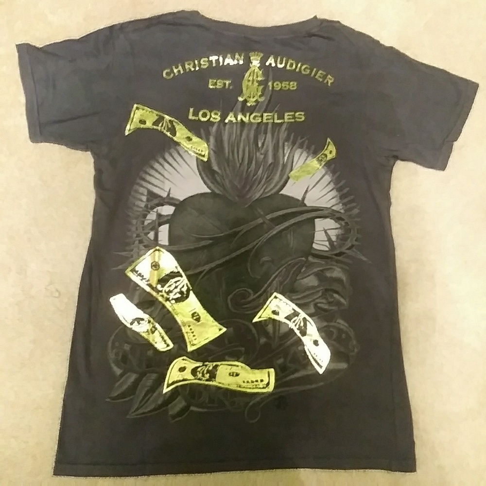 Christian Audigier Heart Breaker Rhinestone Tee - Picture 5 of 5